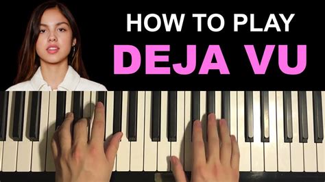 Olivia Rodrigo Deja Vu Piano Tutorial Lesson Youtube