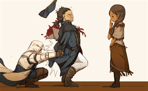 Connor Kenway Haytham Kenway And Kaniehti Io Assassin S Creed And
