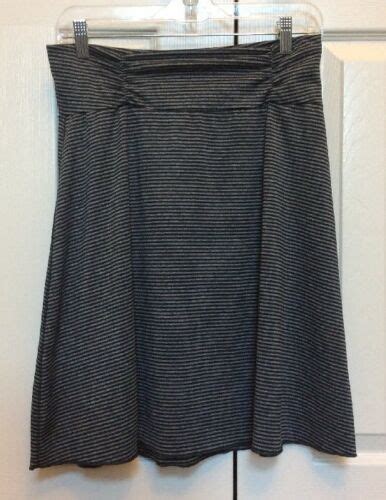 Womens Tranquility Colorado Clothing Company Striped Skirt Black Gray