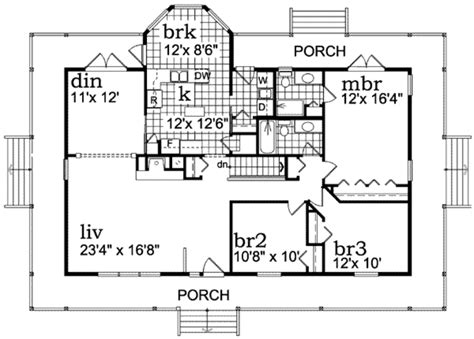 Farmhouse Style House Plan 3 Beds 2 Baths 1601 Sq Ft Plan 47 648