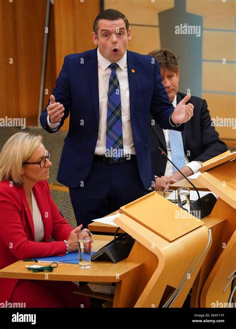 Scottish Conservative Leader Douglas Ross During First Minsters