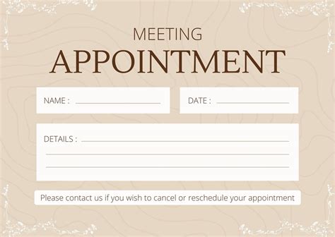 Arc01fr01 Editable Appointment Reminder Card Template For Canva Card