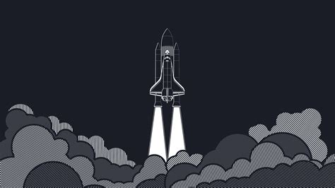1920x1080 Resolution Space Shuttle Rocket Startup Concepts Minimalism