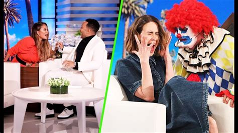 Best Ellen Scares Celebrities Moments On Live Tv Youtube