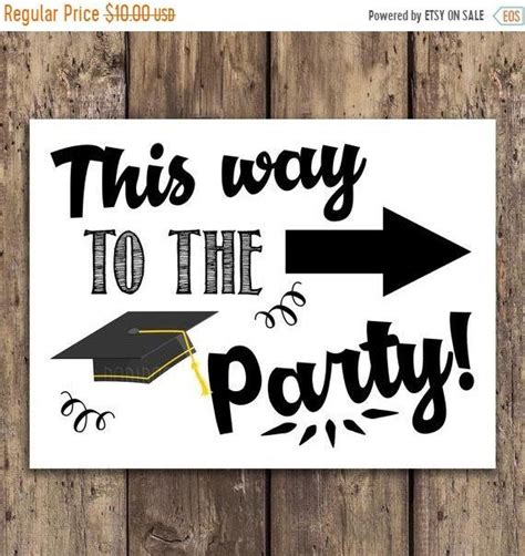 This Way To The Graduation Party Graduation Signs Etsy Graduation