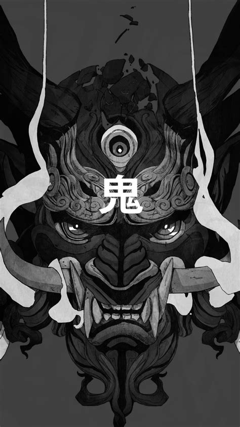 Japanese Oni Mask Wallpaper