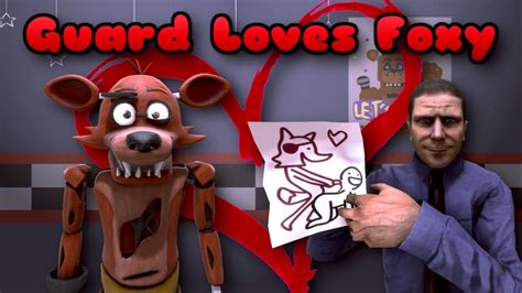 Five Nights At Freddys The Guard Loves Foxy 3d Animation Youtube