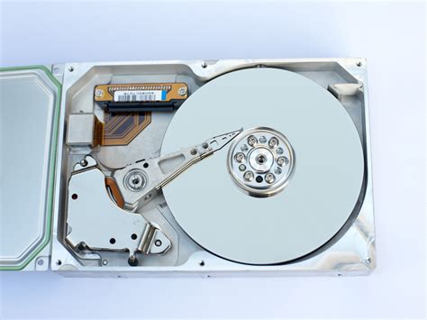 Free Image Of Close Up Physical Components Of Computer Hard Disk