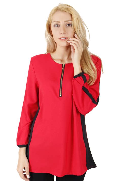 Free shipping above rm200 in malaysia. Muslimah Blouse With Zip M27685 | 11street Malaysia - Blouses