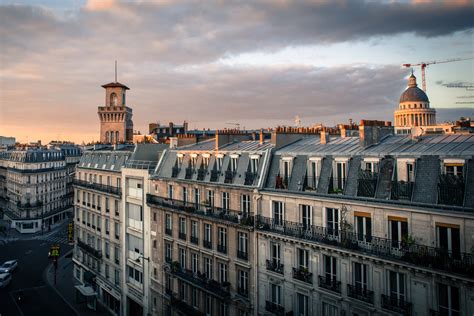 Paris Rooftops Evening Royalty Free Stock Photo