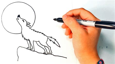 How To Draw A Wolf For Kids Wolf Easy Draw Tutorial Youtube
