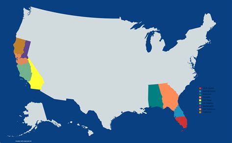 The Usa If Florida And California Were Split Up Blank Is States That
