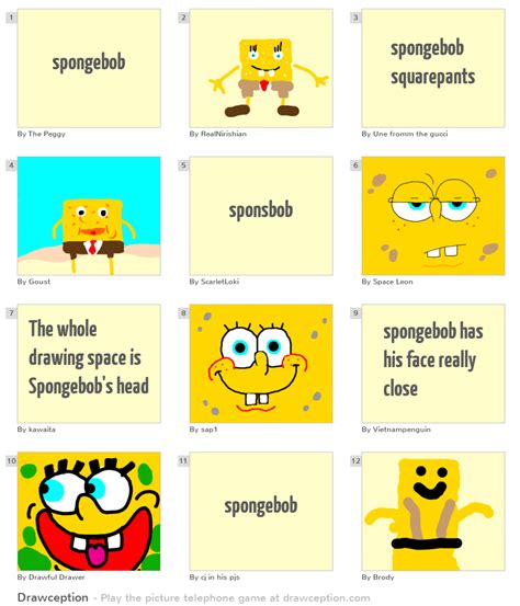 spongebob drawception