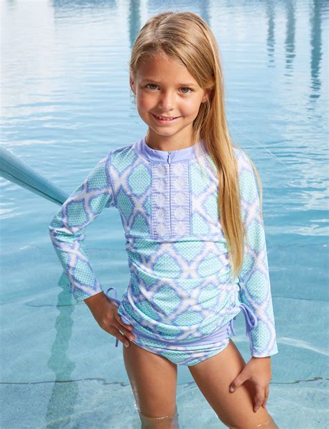 Cabana Life Cabana Coast Rashguard Set 50 Uv Protection Swimwear Girls Cute Girl Outfits