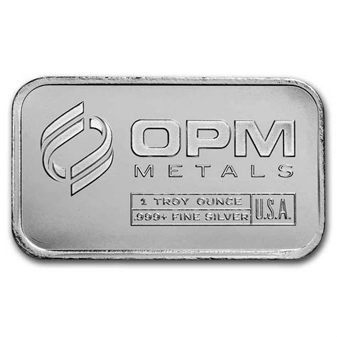 Buy 1 Oz Silver Bar Opm 999 Fine Apmex