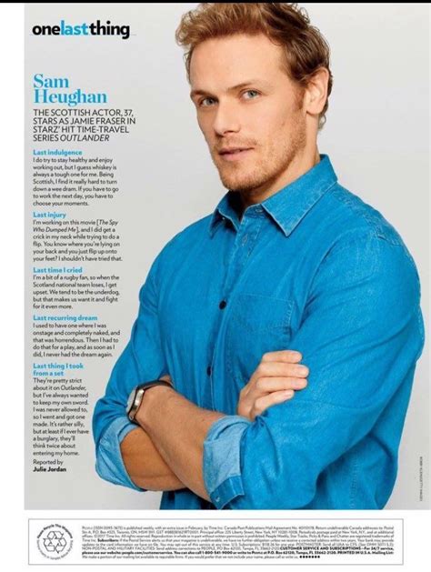 Sam Heughan Graces The Back Page Of People Magazine This Week With A