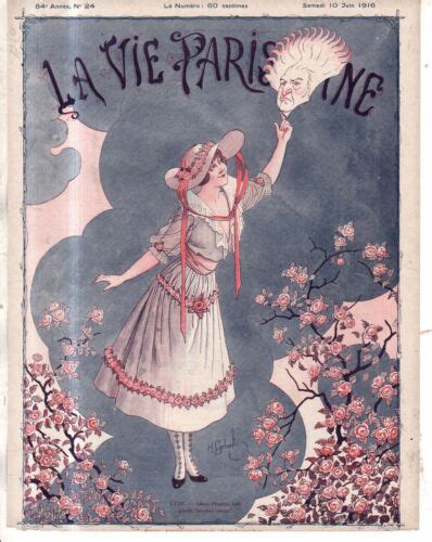 1916 La Vie Parisienne Original French Art Cover Only By Gerbault Art