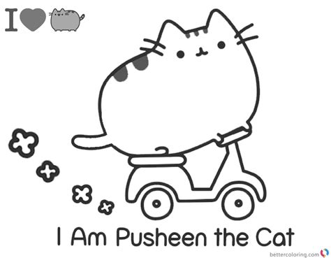 Pusheen Coloring Pages Im Pusheen The Cat Free Printable Coloring Pages