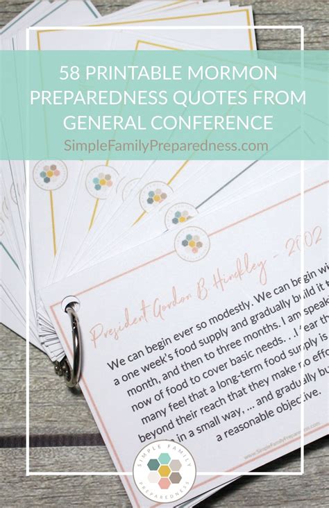 58 Mormon Preparedness Quotes From General Conference | Preparedness, Emergency preparedness 