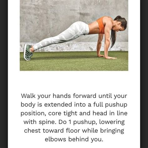 Walkout To Pushup By Sonya G Exercise How To Skimble
