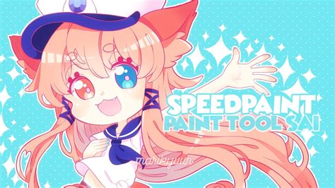 Nekomimi Sailor Speedpaint Paint Tool Sai Youtube