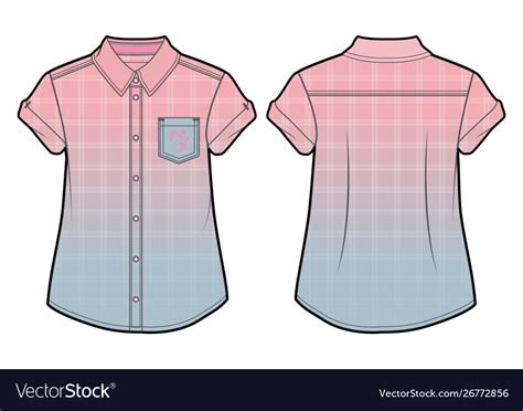 Checkered Summer Blouse Royalty Free Vector Image