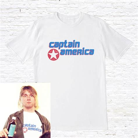 Captain America T Shirt Worn By Kurt Cobain Etsy
