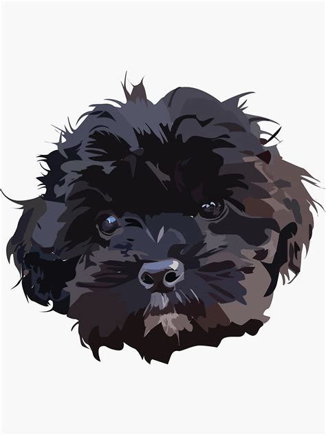 Shih Poo Portrait Sticker For Sale By Logan Anhorn Redbubble