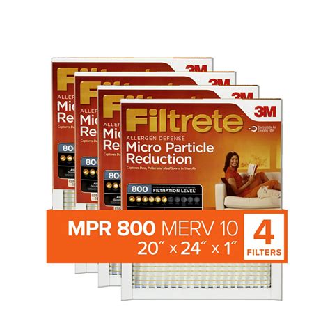 Filtrete 20x24x1 Allergen Defense Micro Particle Reduction Hvac