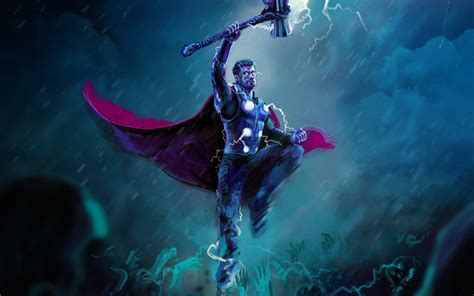 Download 1440x900 Wallpaper Thor Thunder Storm Artwork