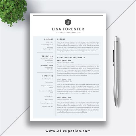Choose the right resume type. Clean and Simple Resume Template 2020, 2 Pages Modern CV Template, Word Resume, Cover Letter ...