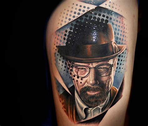 Heisenberg Portrait Tattoo By Benjamin Laukis No 249
