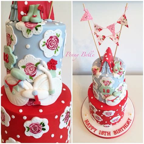 Gorgeous Two Tier Cake Inspired By Cath Kidston Fabric Summer