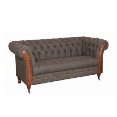 Velvet, leather and harris tweed. Vintage Sofa Company - Hafren Furnishers