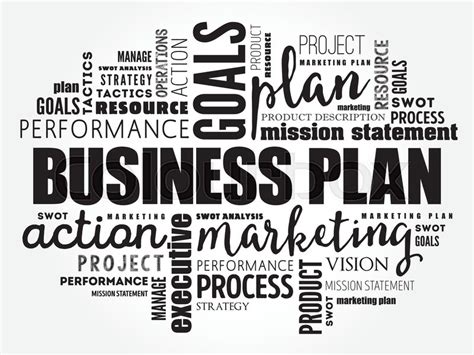 Business Plan Word Cloud Collage Stock Vector Colourbox