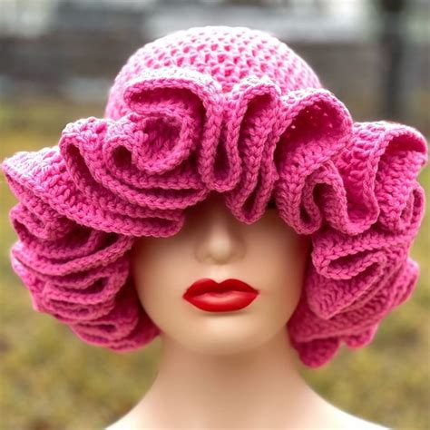 Ruffle Crochet Bucket Hat Pattern Etsy