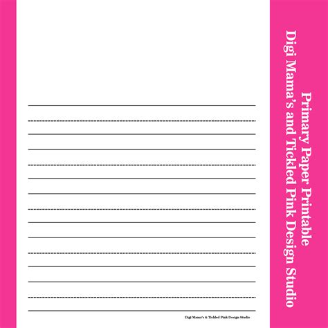 Large dotted lines (name line) free. printable primary writing paper - PrintableTemplates