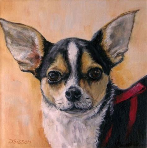 Debra Sisson Oil Chihuahua Animal Art Colorful Dog Art Dog