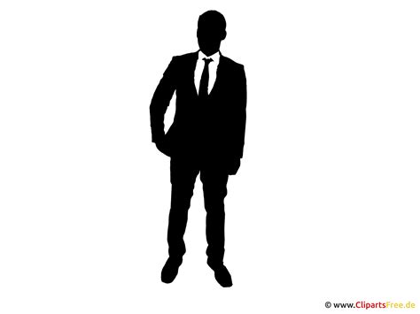 Silhouette Business Man Clip Art