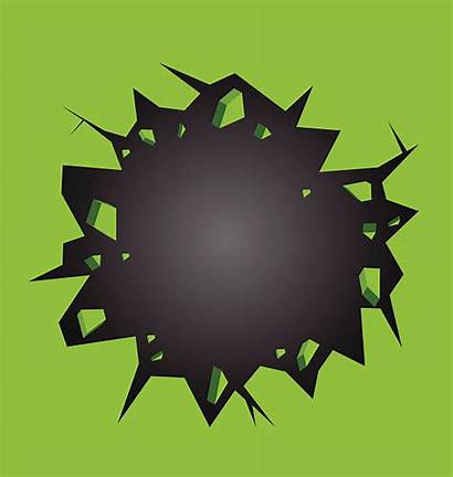 Wall Hole Vector Cracked Explosion Crack Clipart