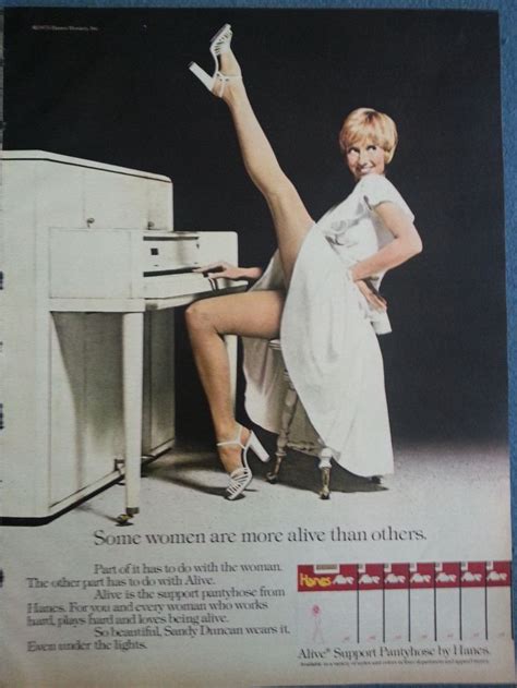 1976 Hanes Hosiery Alive Sandy Duncan Playing Piano Original Print Ad Nylons Pantyhose Legs