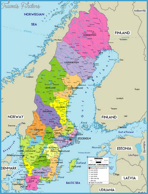 Download 98 zweden kaart free vectors. Sweden Map - TravelsFinders.Com