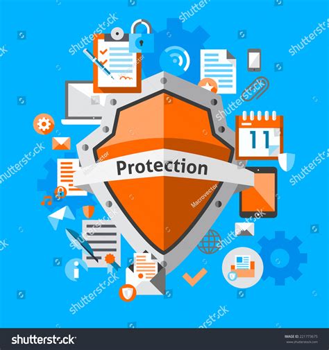 Computer Data Protection Secure Concept Safe Stock Vector Royalty Free