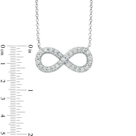 14 Ct Tw Diamond Sideways Infinity Necklace In Sterling Silver Zales