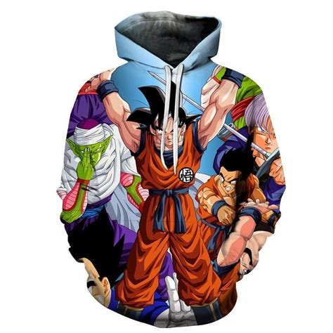 The cartoon dragon ball z goku, about adventure, effort and friendship, what an interesting cartoon it is. Dragon Ball Anime 3D Sweatshirt Hoodie in 2020 | Hoodies ...