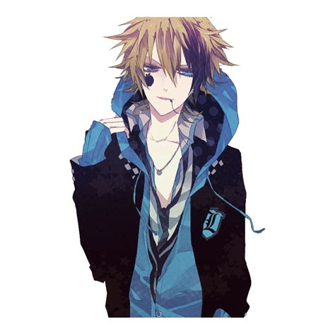Transparent Png Anime Boy Anime Boy Blue Hair Boy Music Anime Png