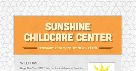 Sunshine Childcare Center Smore Newsletters