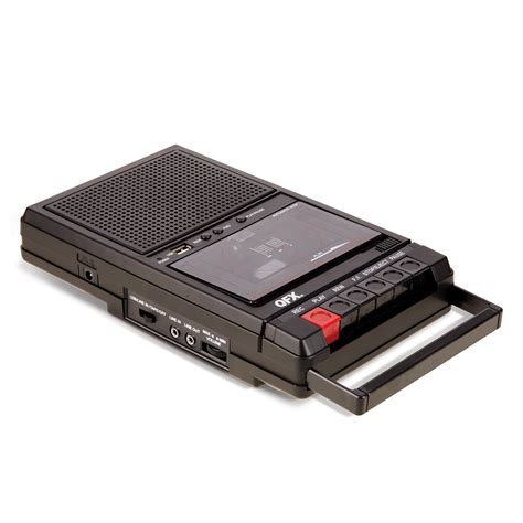 Qfx Retro 39 Shoebox Tape Recorder With Usb Player Black