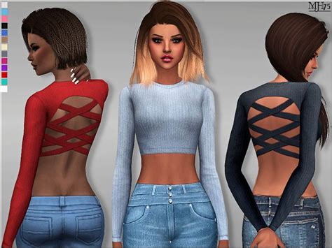 Margeh 75s S4 Ambient Top Sims 4 Clothes Sims 4 Clothing Sims 4