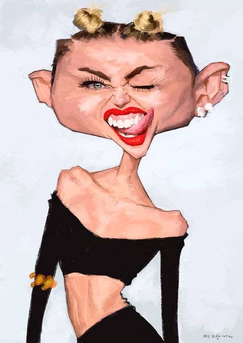 Miley Cyrus By Olle Magnusson Funny Caricatures Celebrity